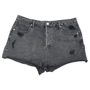 Wild Fable Womens Black Distressed Super High Rise Cutoff Shorts 16